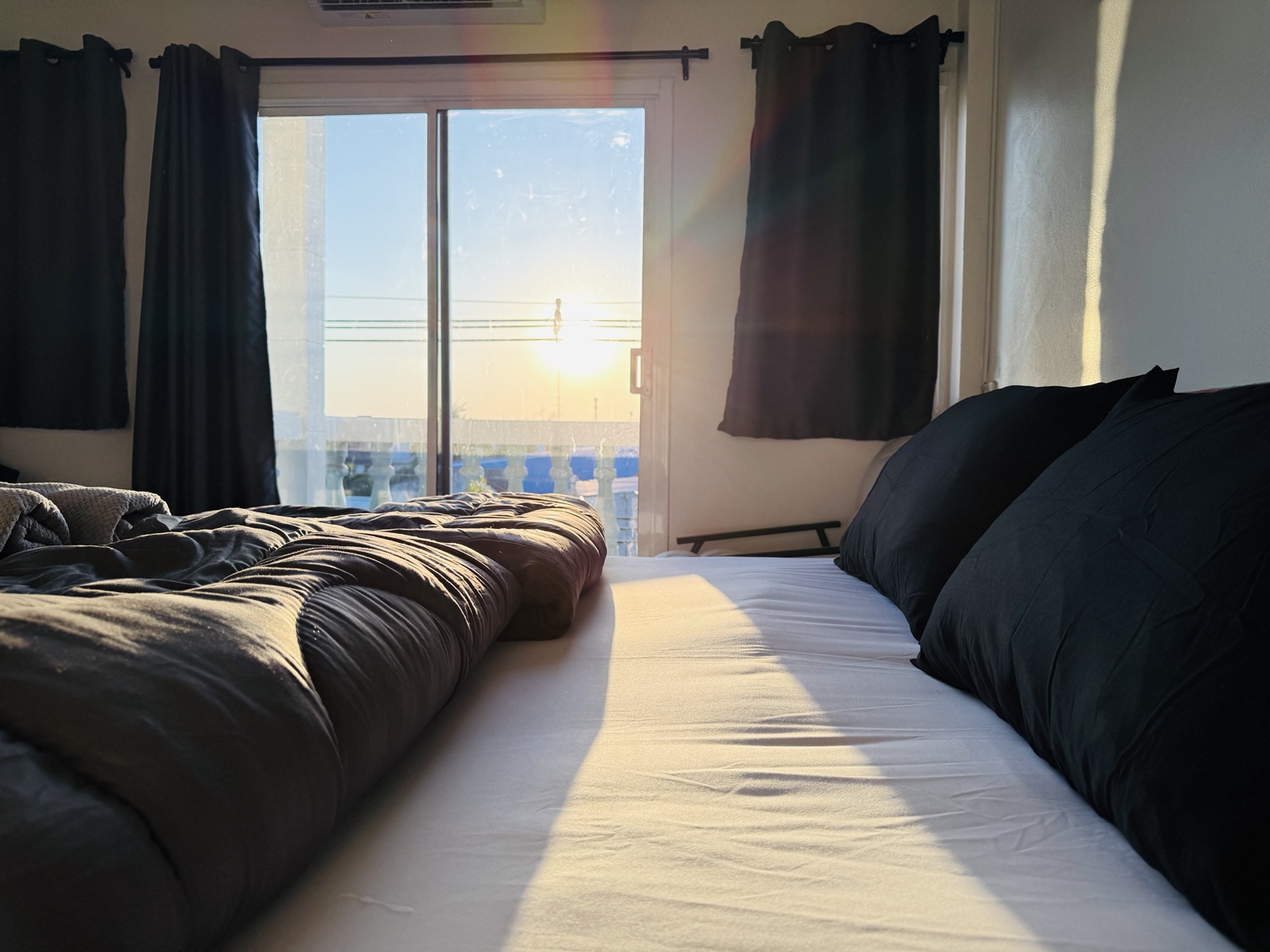 Balcony Room interior and balcony